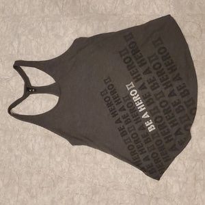 Marvel Be A Hero Tank Top sz L Athletic Workout Split Sides